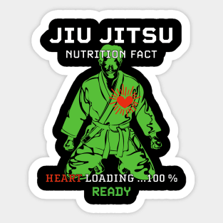 Funny Jiu Jitsu Nutrition Facts Sticker